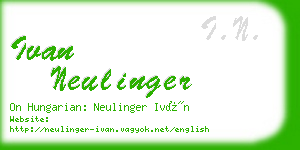 ivan neulinger business card